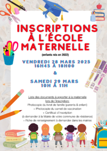 Lire la suite à propos de l’article Inscription à l’école maternelle